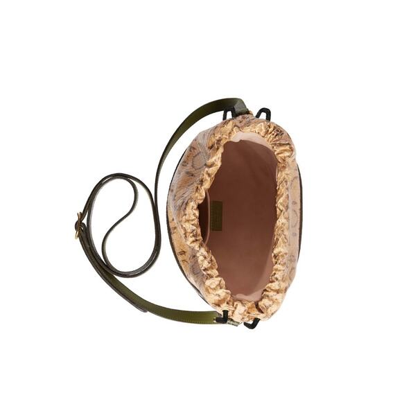 Gucci Horsebit 1955 Snakeskin Bucket Bag | Green/Brown | NWT - Picture 6 of 7